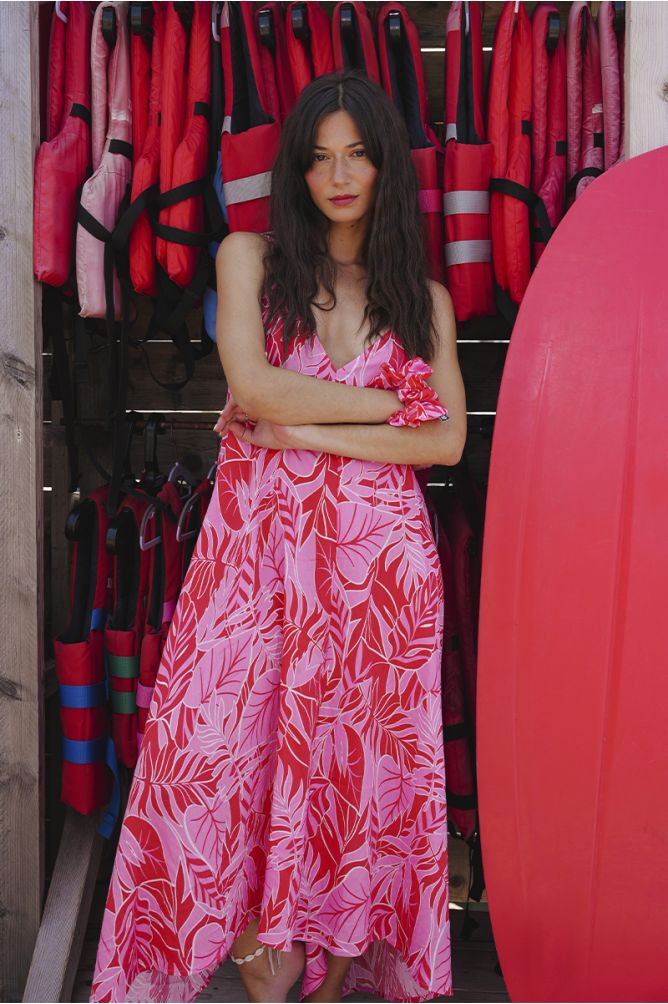 Playa Asymmetrical Maxi Dress