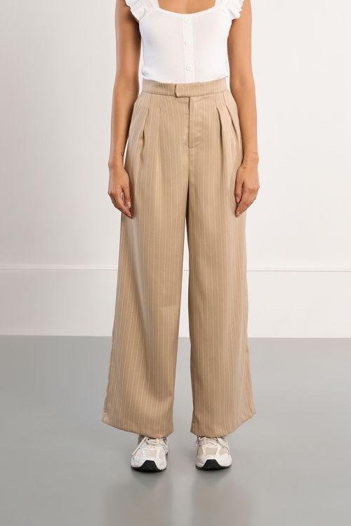 Wide striped suit trousers