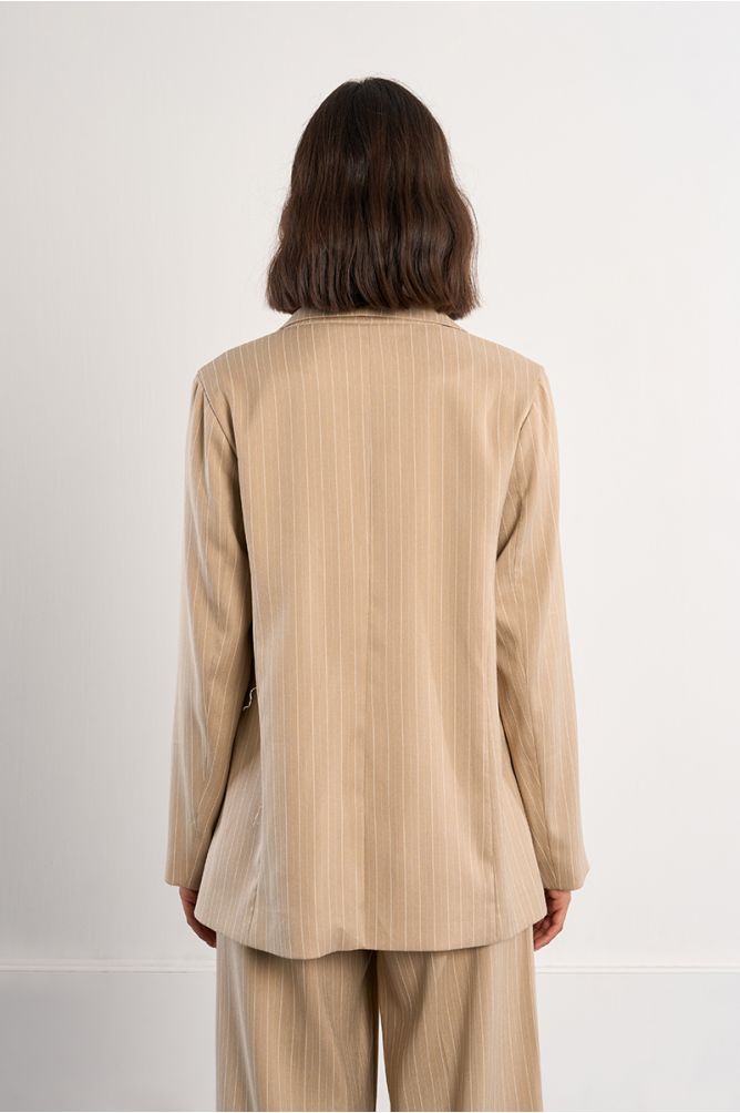 Blazer droit rayé