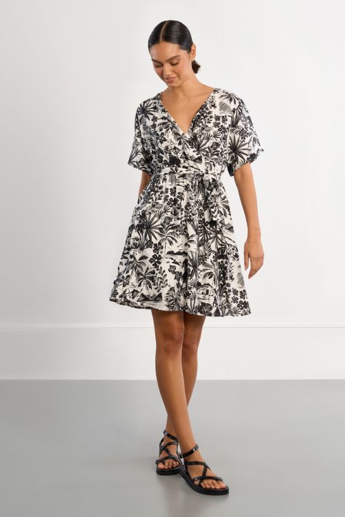 Hawaii wrap mini dress
