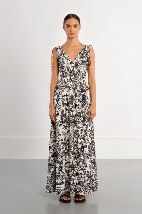Hawaii smocked maxi dress