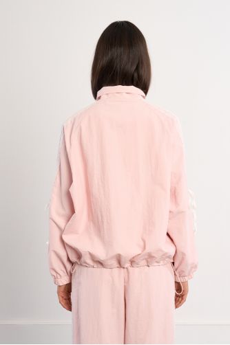 Veste de survêtement en nylon et en dentelle