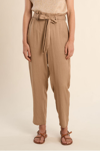 Pantalon taille paperbag