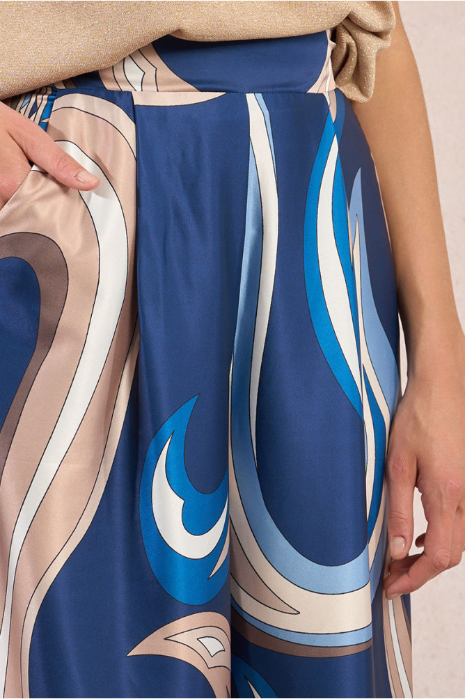 Pantalon large imprimé
