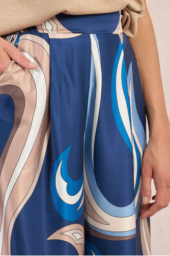 Pantalon large imprimé