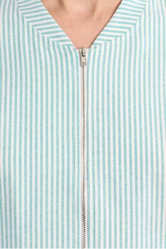 Bomber de mujer de manga larga, estampado rayas.