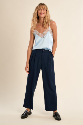 Pantalon droit, taille haute