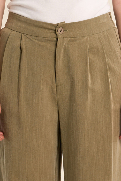 Pantalon droit, taille haute