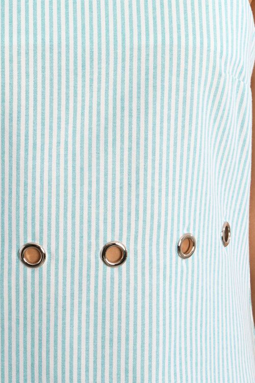 Green striped mini dress