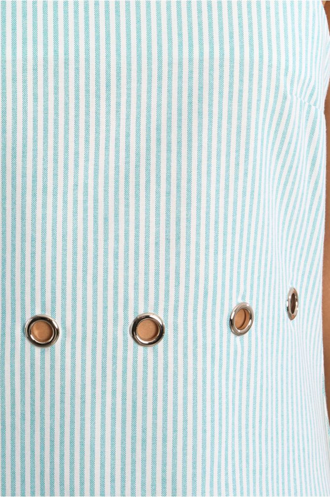 Robe mini rayée verte