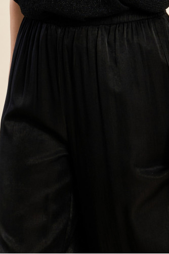 Wide pants, satin effect