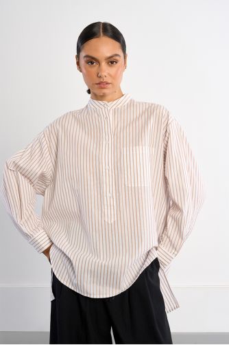 Chemise col Mao en coton