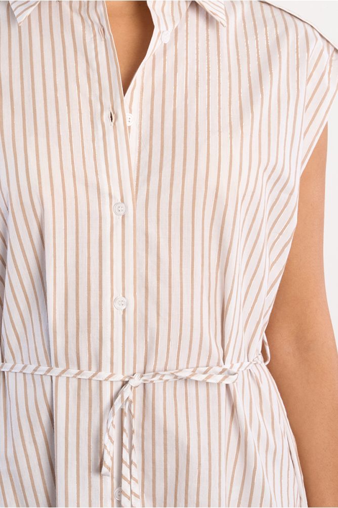 Mini-robe chemise en coton