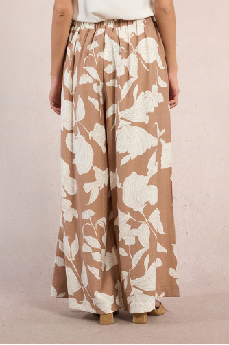 Pantalon large, imprimé
