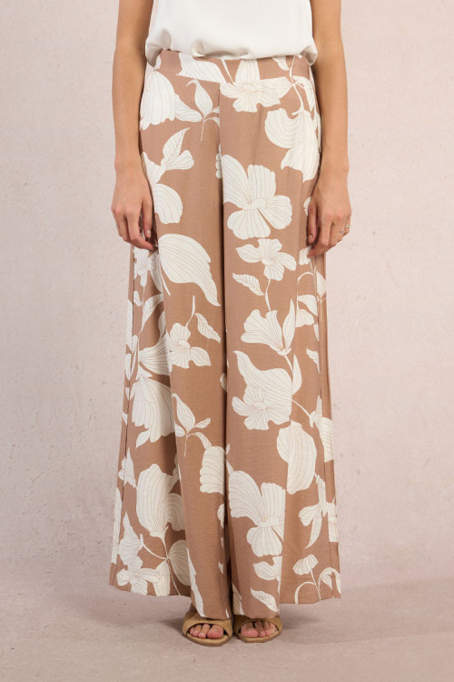 Wide pants, printed