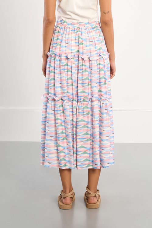 Geometric maxi skirt
