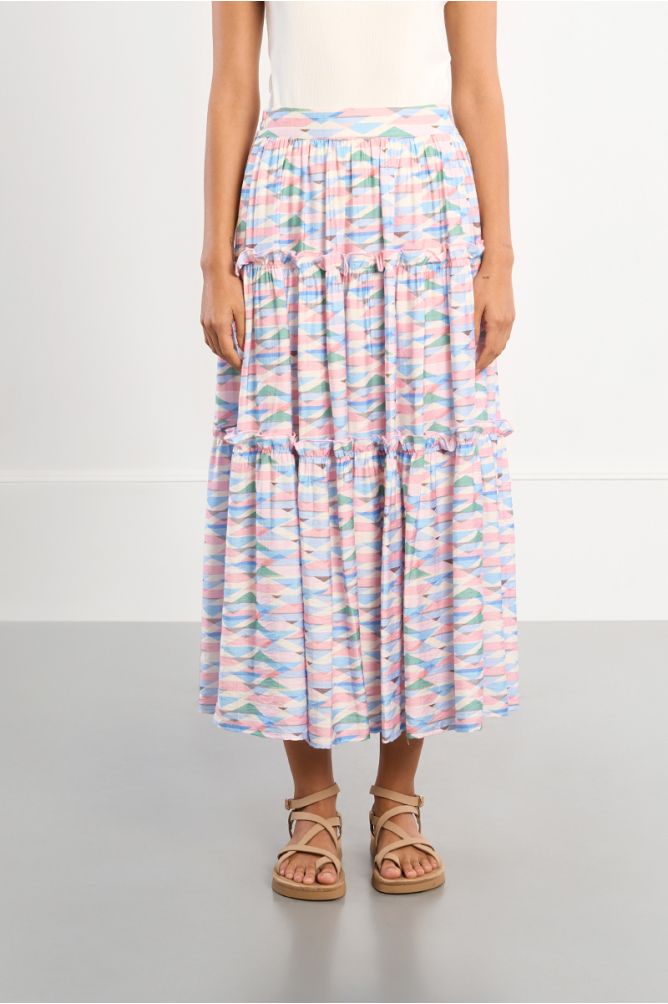 Geometric maxi skirt
