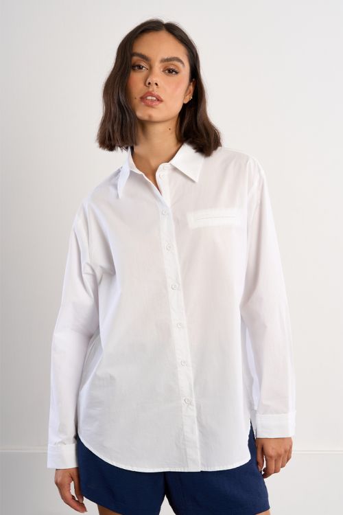 Large chemise en coton