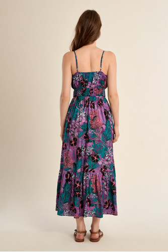 Robe longue, imprimée