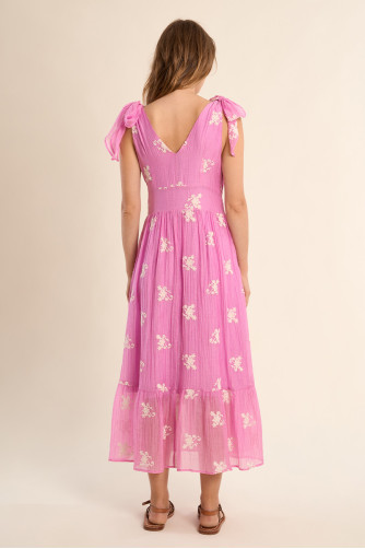 Long dress with embroidery