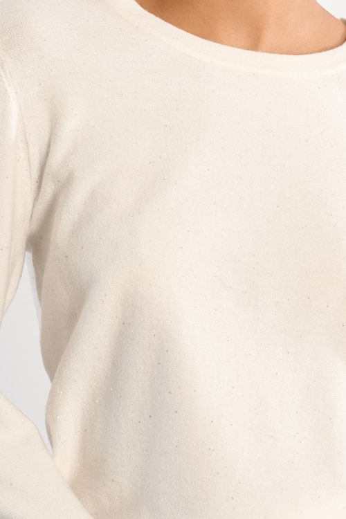 Jersey de mujer de manga larga, detalle brillantitos.