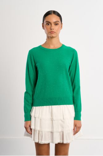 Basic rhinestone sweater