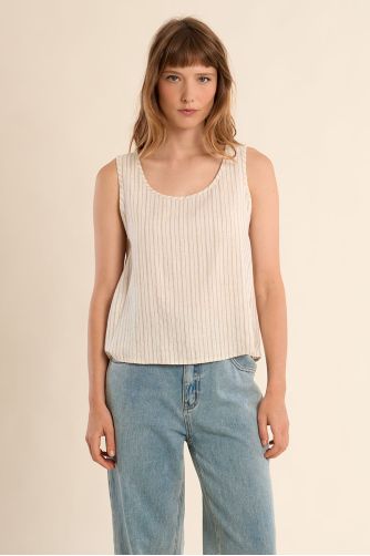 Casual tank top, striped