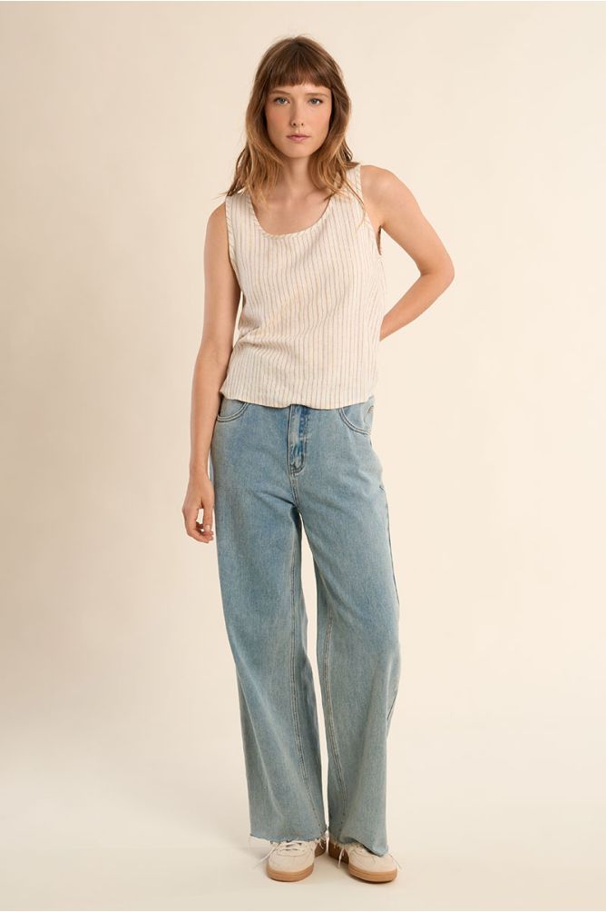 Casual tank top, striped