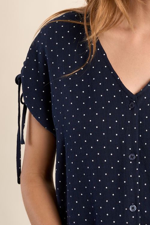 Polka dot blouse top