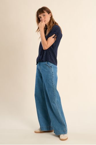 Polka dot blouse top