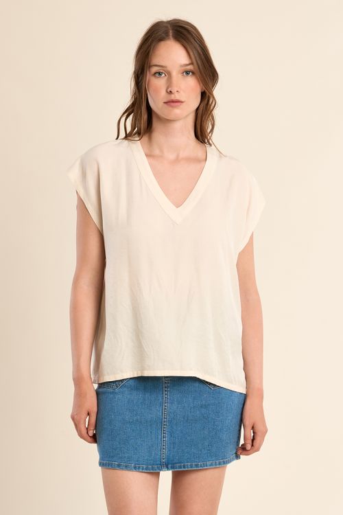 T-shirt basique parsemé de strass