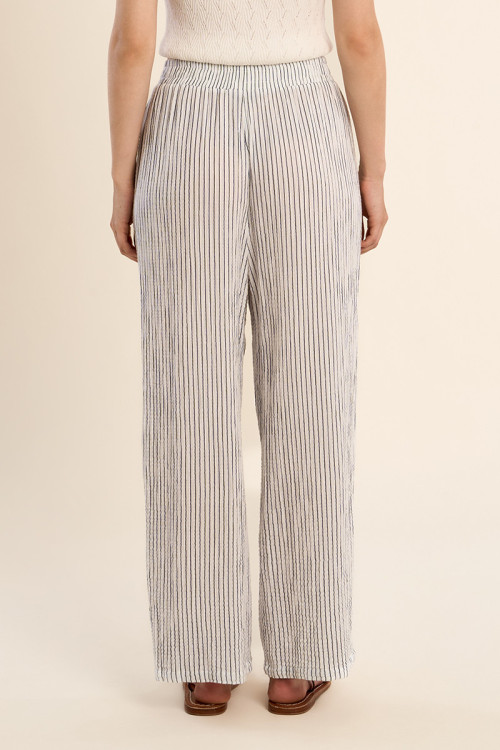 Pantalón de mujer largo, estampado rayas.