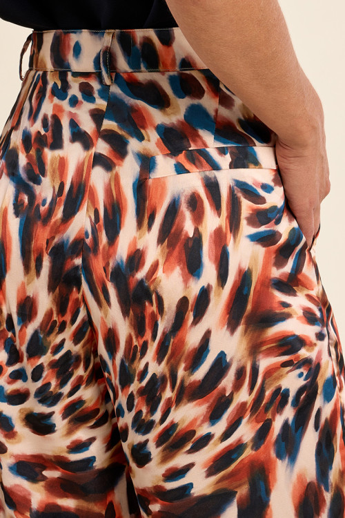 Pantalon droit, imprimé