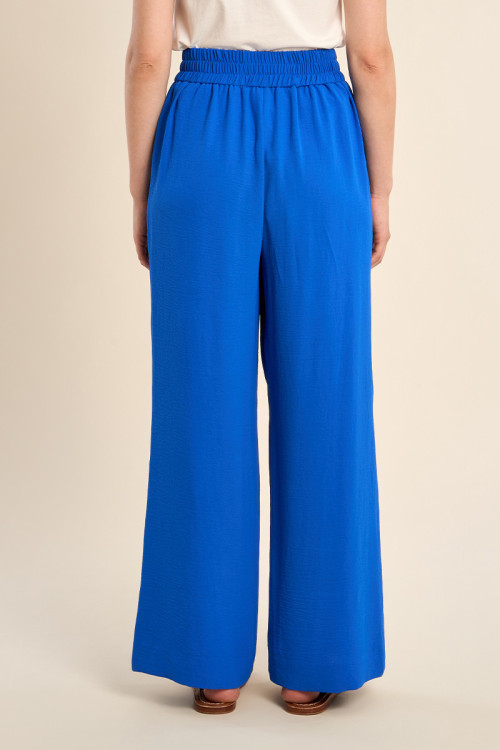 Pantalon taille haute, fluide