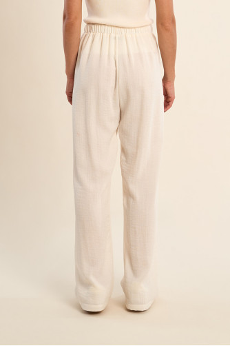 Pantalon fluide, taille haute