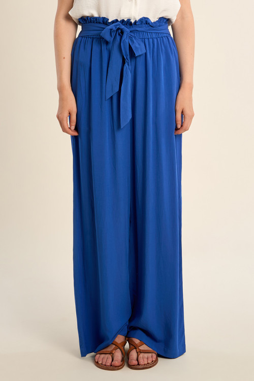 Pantalon large, taille haute