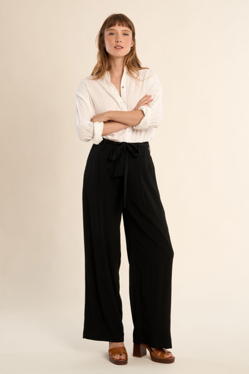 Pantalon taille haute, nouable