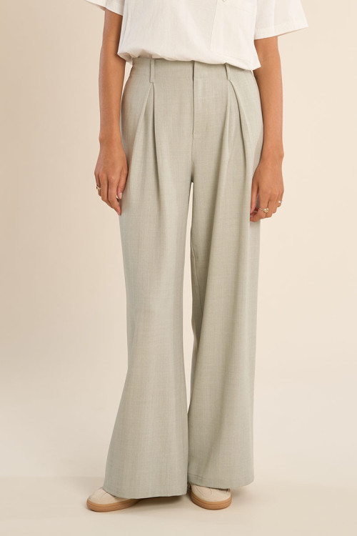 Pantalón de mujer largo, detalle pinzas.