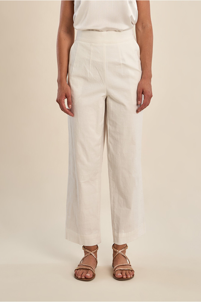 Pantalon fluide, taille haute