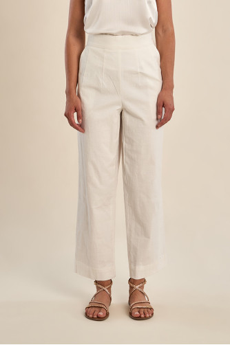 Pantalon fluide, taille haute