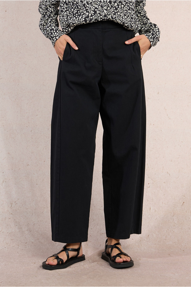 Pantalon en coton, coupe barrel