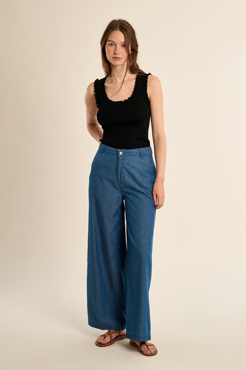 Pantalón de mujer largo, vaquero.