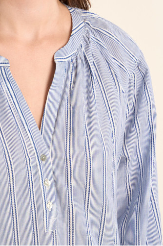 Cotton blouse, striped
