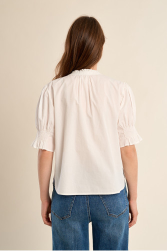 Cotton blouse, embroidered details