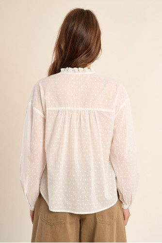 Blouse à broderie florale