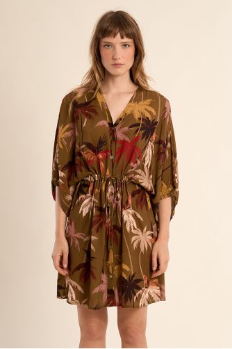 Robe courte, imprimée