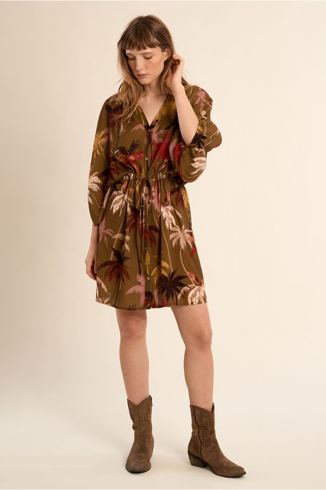 Robe courte, imprimée