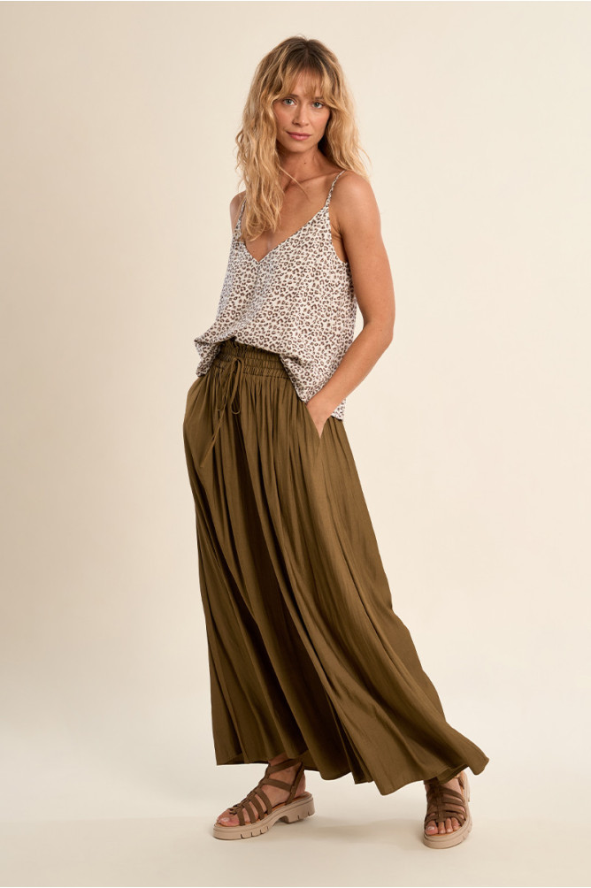 Top de mujer de tirantes, con estampado.