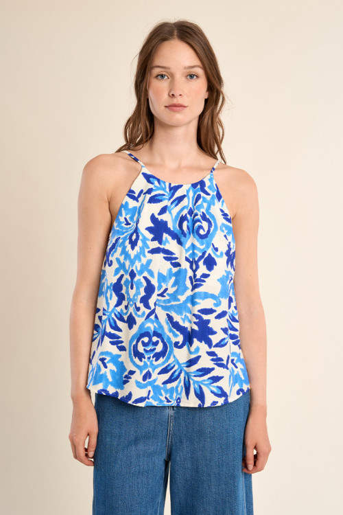 American neckline top, halter