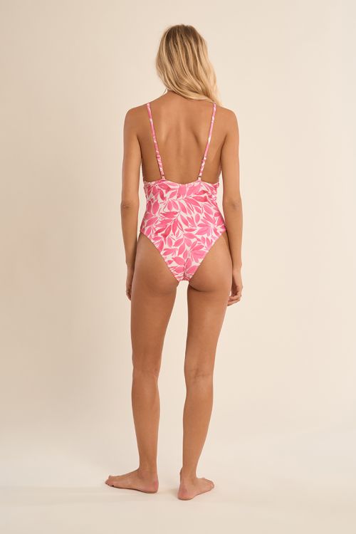 Printed one-piece swimsuit